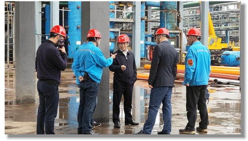 王大真到股份公司、宜都園區(qū)現(xiàn)場辦公(圖1)