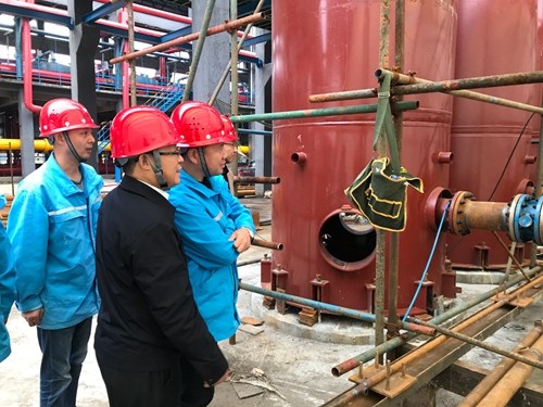 王大真到松滋肥業(yè)、楚星公司和宜化新材料現(xiàn)場(chǎng)辦公(圖2)